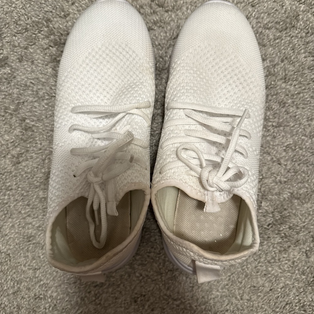 White Knit Sneakers